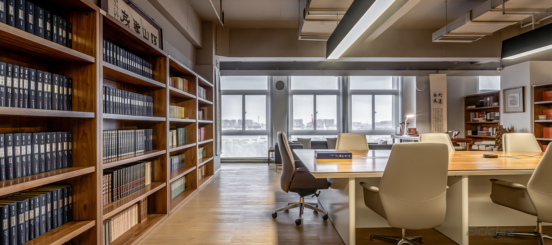 至正道化辦(bàn)公(gōng)樓裝(zhuang)修-圖書館-pc