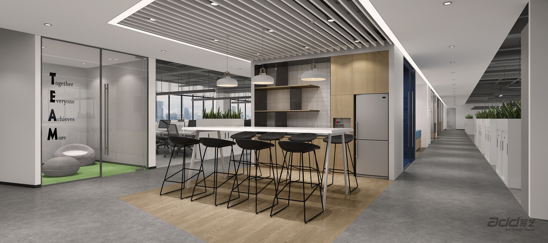 震坤行辦(bàn)公(gōng)空間設(shè)計(ji) 茶水區(qu)-pc